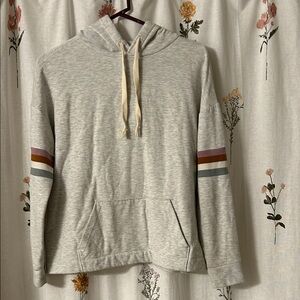 Madewell Hoodie with Striped Sleeves